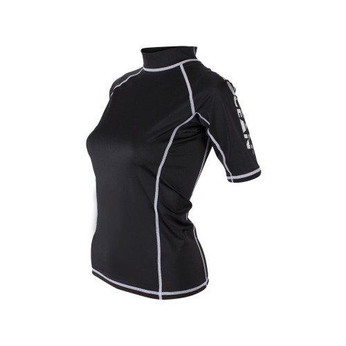 Lycra dames shirt - zwart