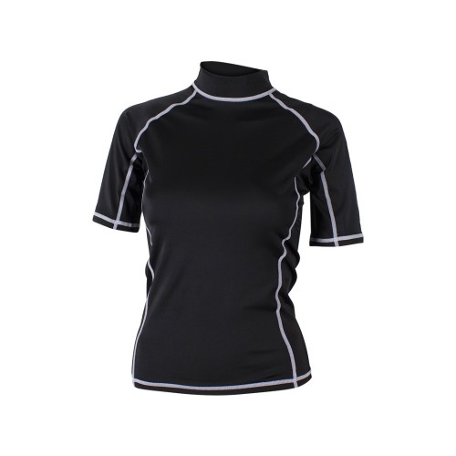 Lycra dames shirt - zwart