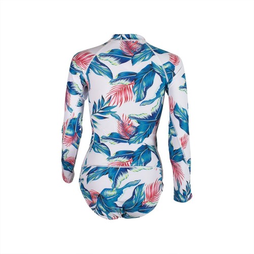 Lycra dames zwempak - gebloemd