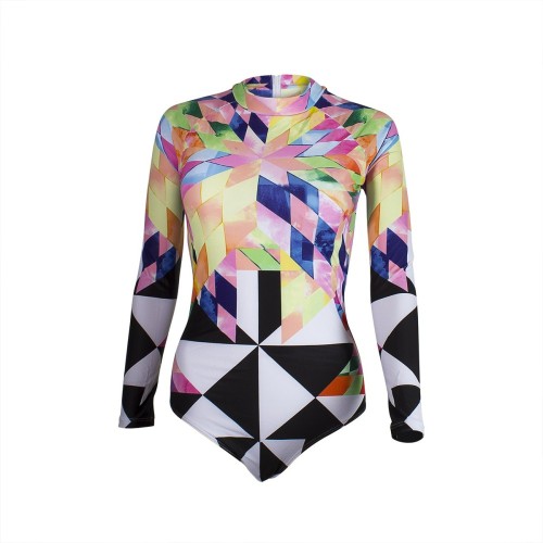 Lycra dames zwempak - multicolor